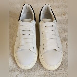 Alexander McQueen White and Black Sneakers Minimalist Design